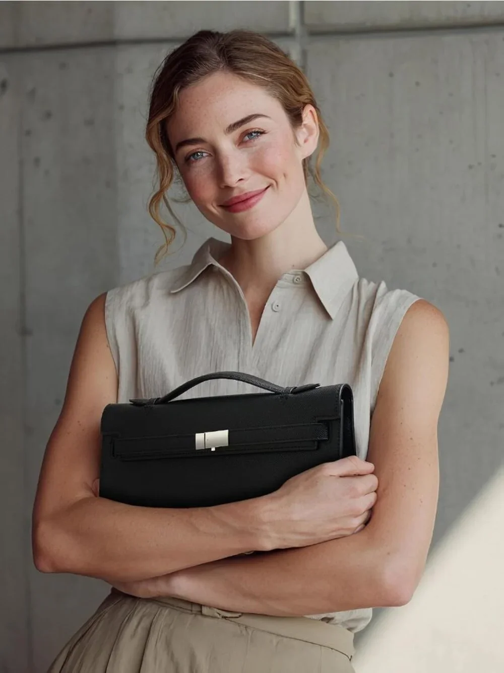 👜Women's Black PU Leather Top Handle Bag Evening Clutch Purse Party Wedding